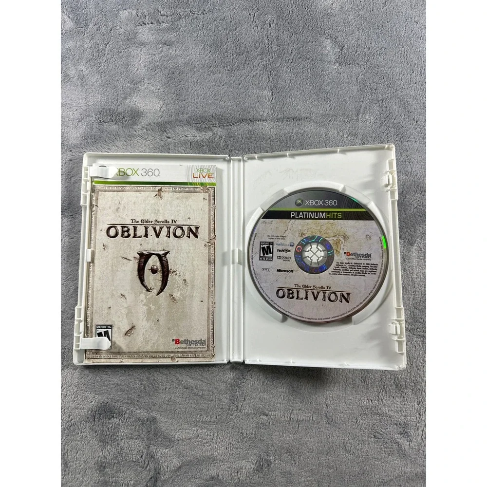 The Elder Scrolls IV Oblivion Xbox 360 Platinum Hits RPG Bethesda Complete CIB